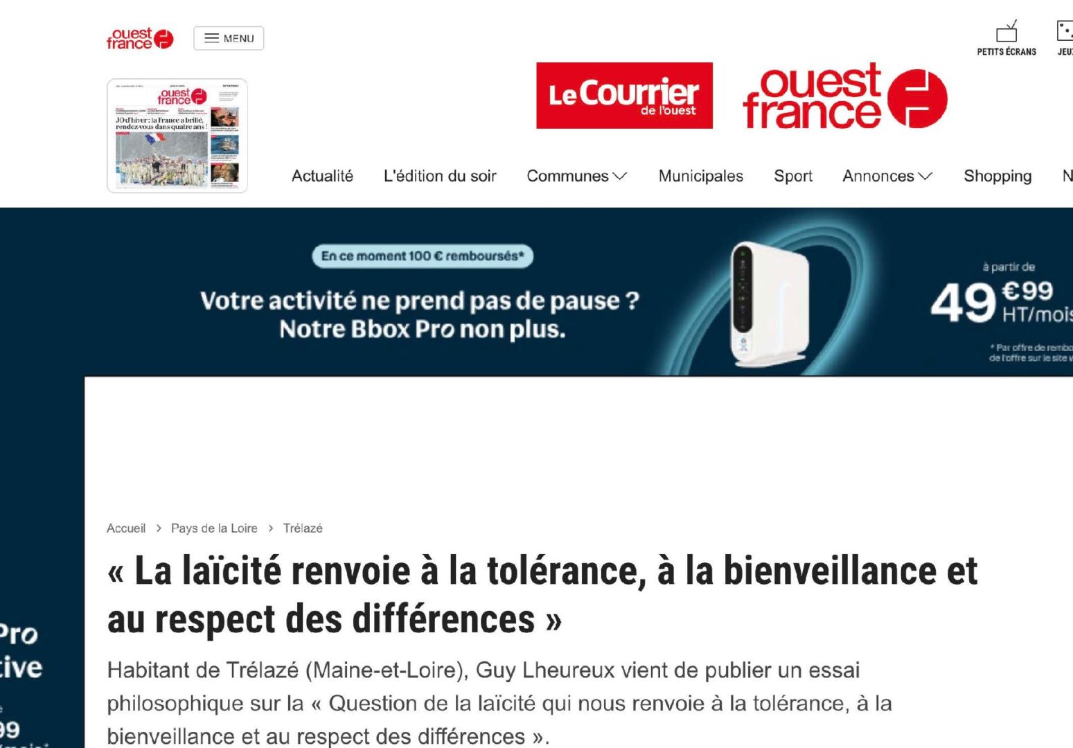 Guy Lheureux – Réconcilier les Français avec le concept de laïcité