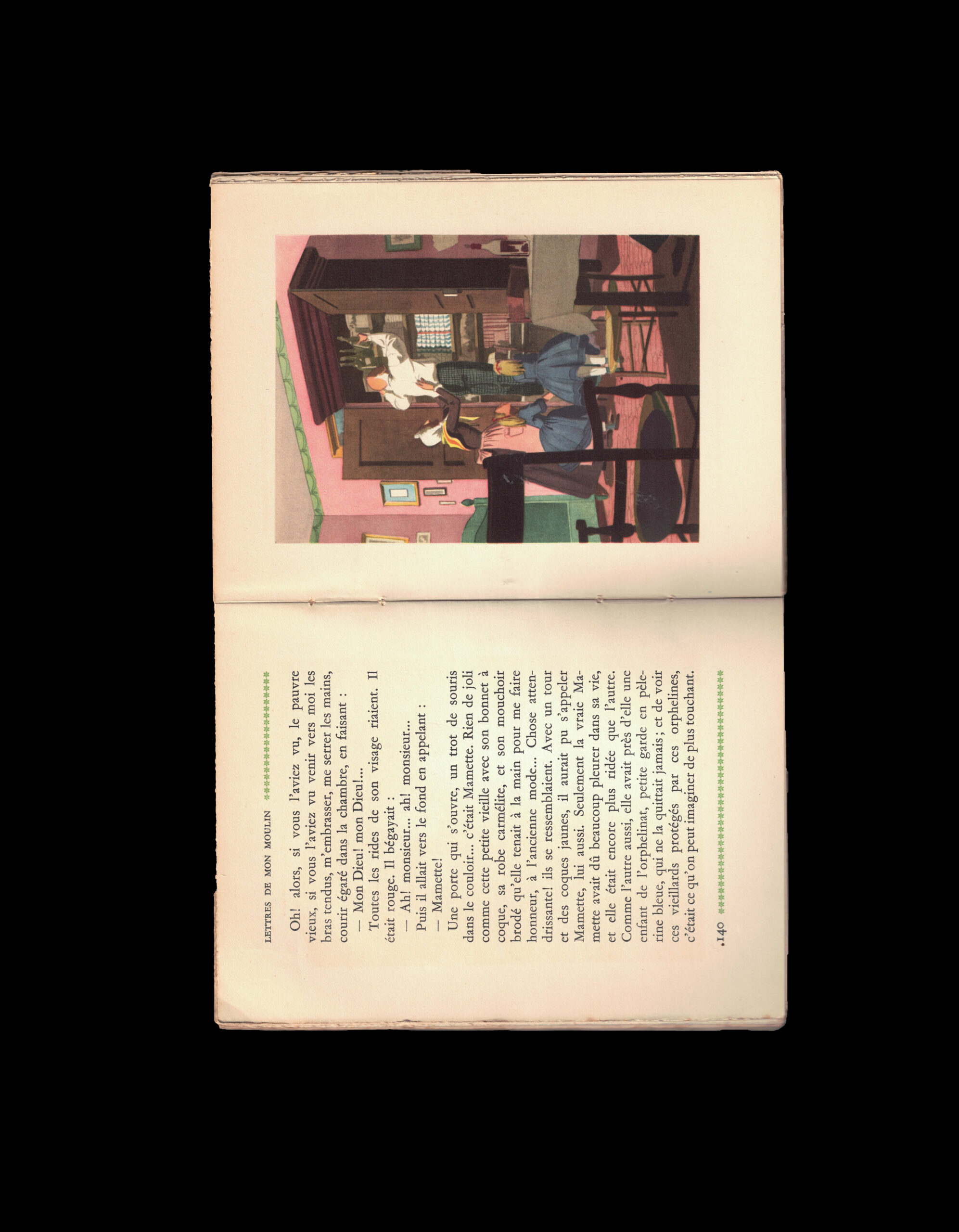 Lettres de mon moulin : double page illustrÃ©e